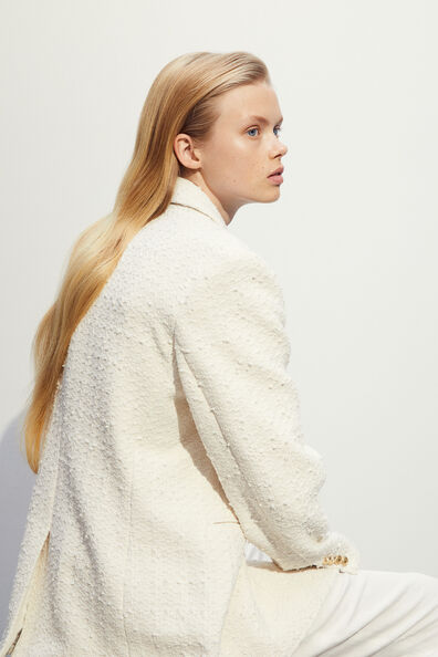 Textured-weave blazer
