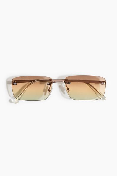 Rimless rectangular sunglasses
