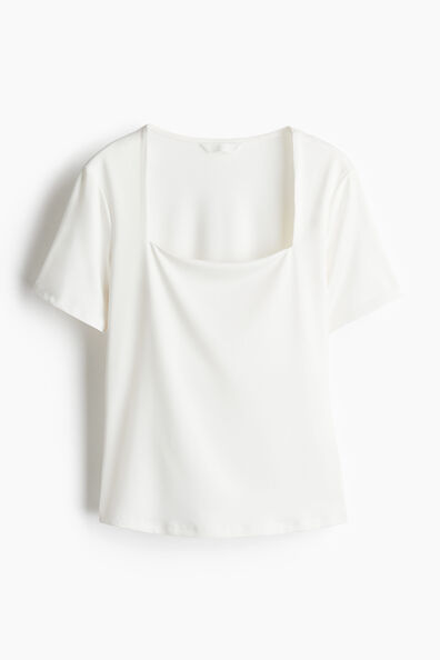 Square-neck top