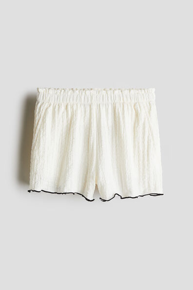 Crinkled jersey shorts