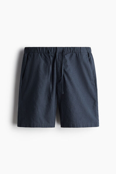 Regular Fit Linen-blend shorts