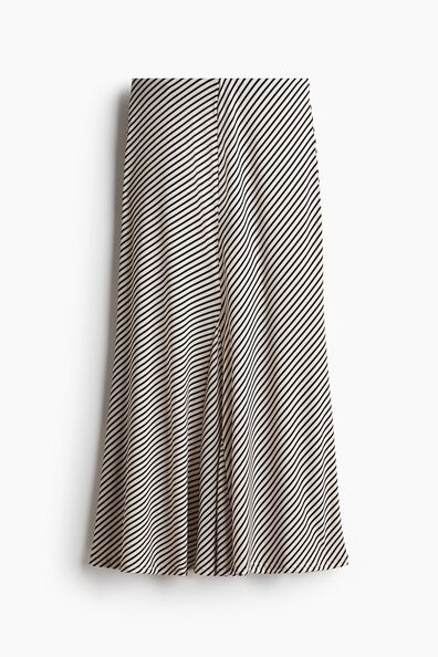Crêpe A-line skirt