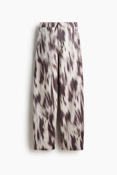 Printed cotton trousers