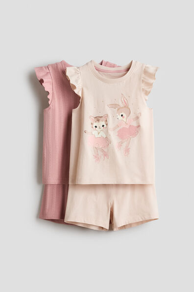 2-pack flutter-sleeve pyjamas
