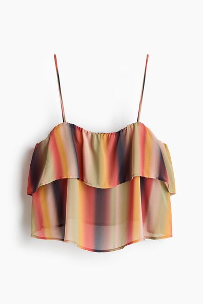 Flounced strappy top