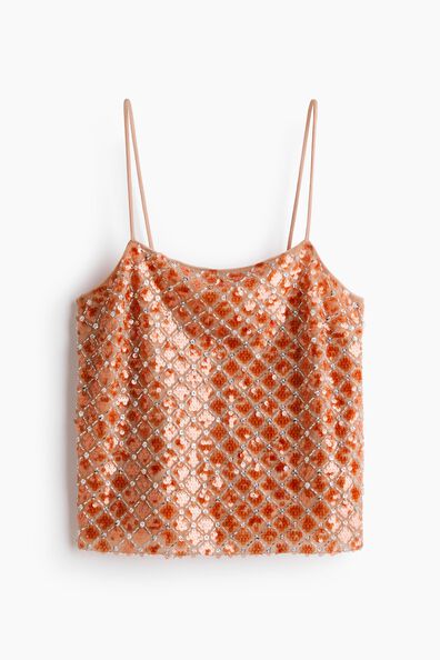 Embellished strappy top