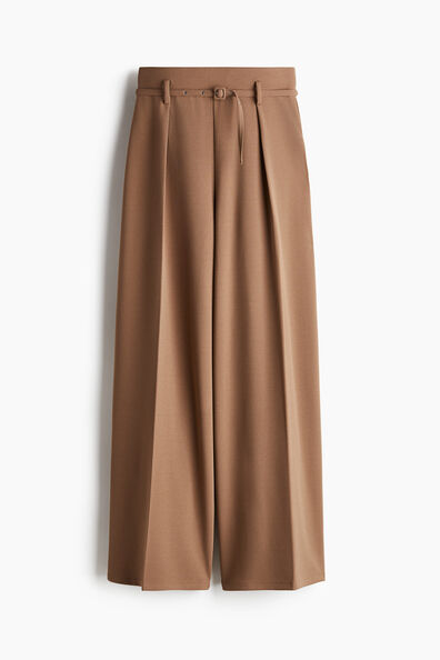 Wide belted trousers