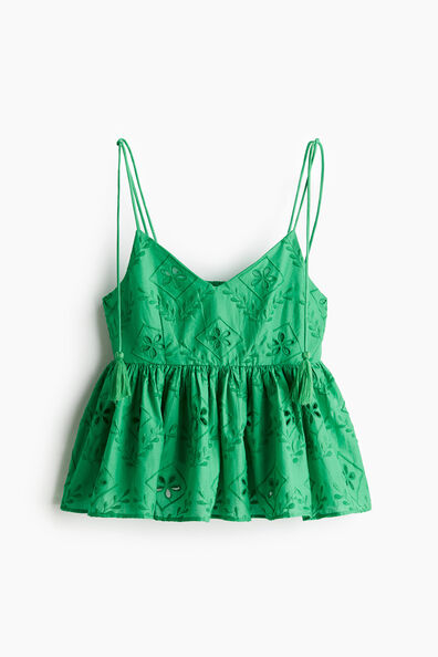 Broderie anglaise strappy top