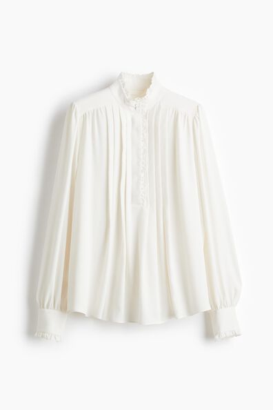 Frill-trimmed blouse