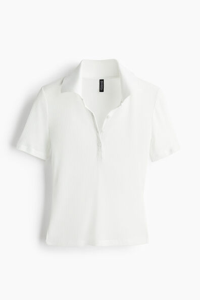 Ribbed polo shirt