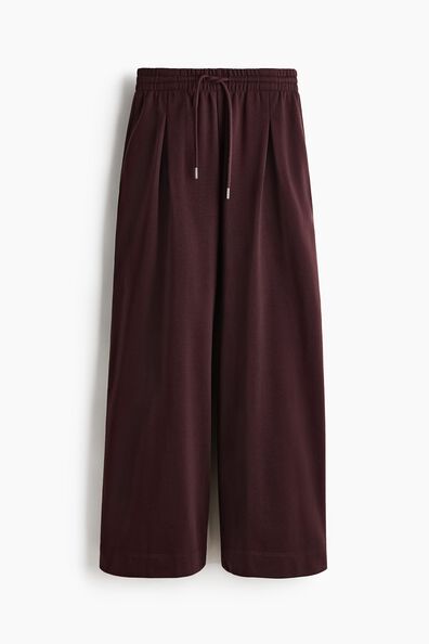 Pleat-detail drawstring trousers