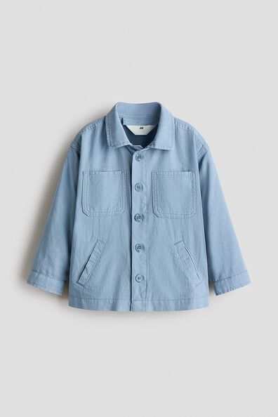 Linen-blend shacket