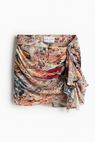 Draped mini skirt
