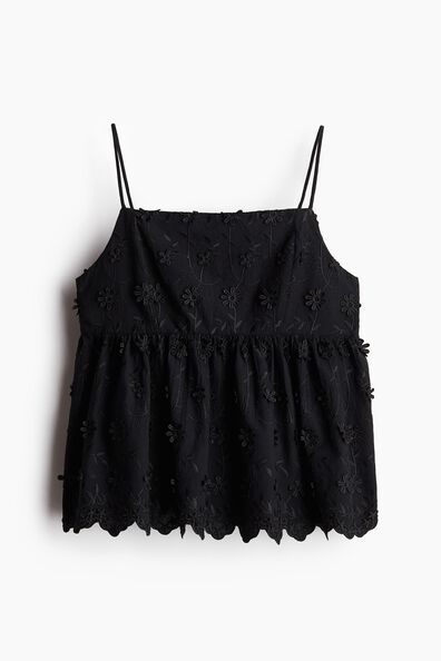 Appliquéd strappy top
