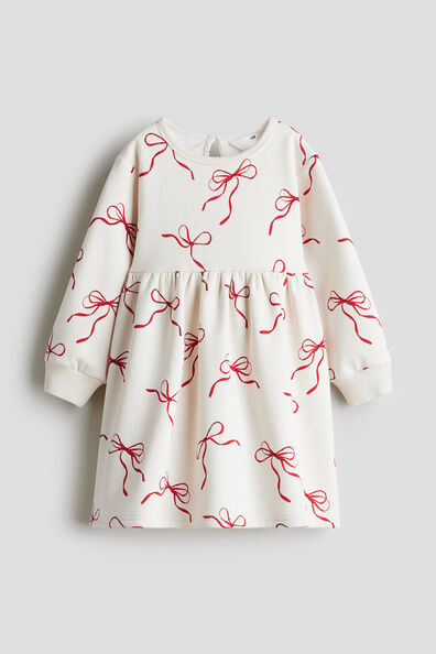 Printed sweatshirt dress