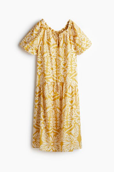Drawstring-detail dress