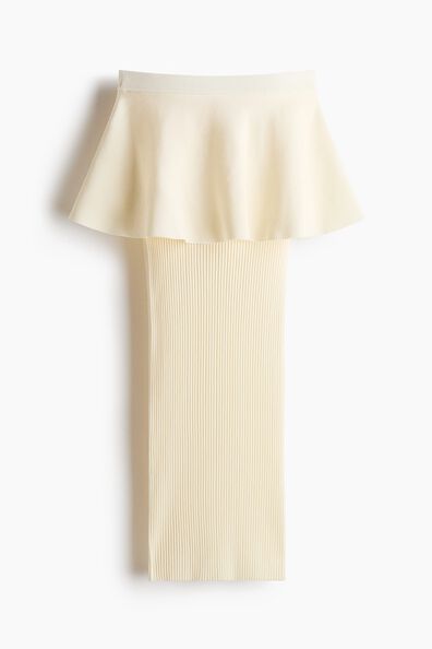 Layered knitted skirt