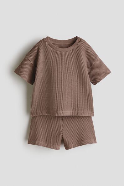 2-piece waffled cotton set