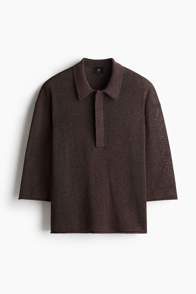 Loose Fit Sheer polo shirt