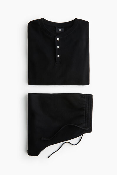 2-piece waffled loungewear set