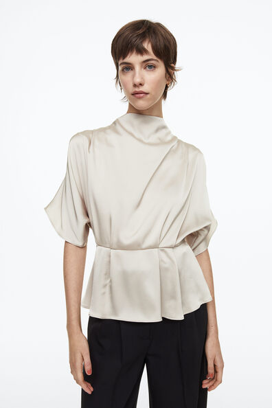 Peplum Sporty Blouse_Blush pink
