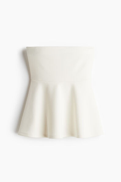 Peplum tube top