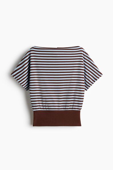 Boat-neck cotton top