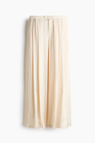 Wide satin trousers