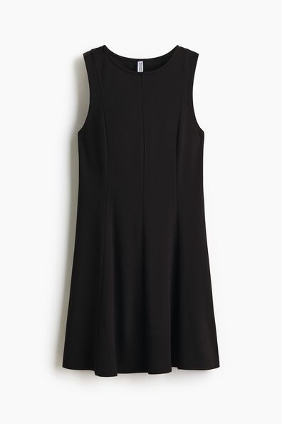 Flared-skirt Ponte di Roma dress