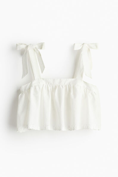 Linen-blend top