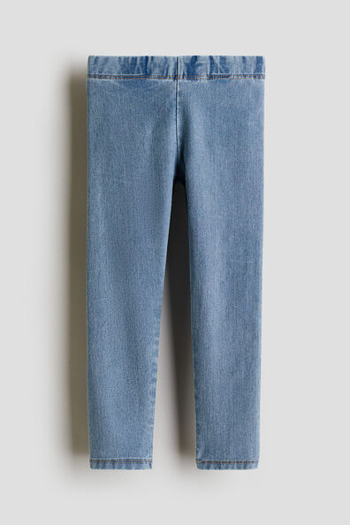 Denim-look jersey leggings