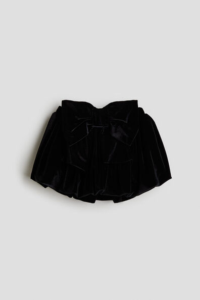 Bow-detail balloon skirt