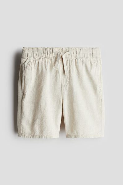 Linen-blend shorts