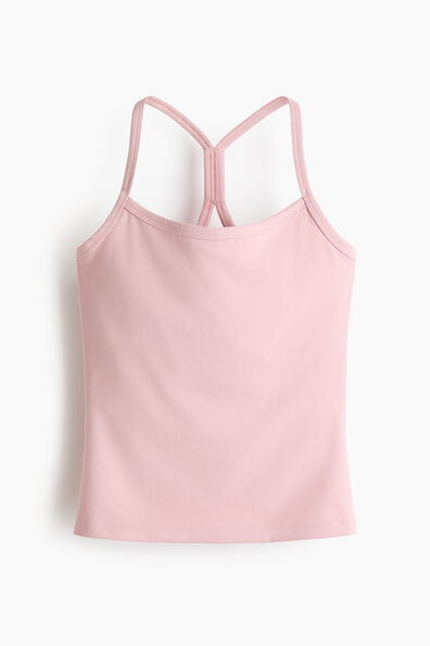 Integral-bra sports strappy top with SoftMove™