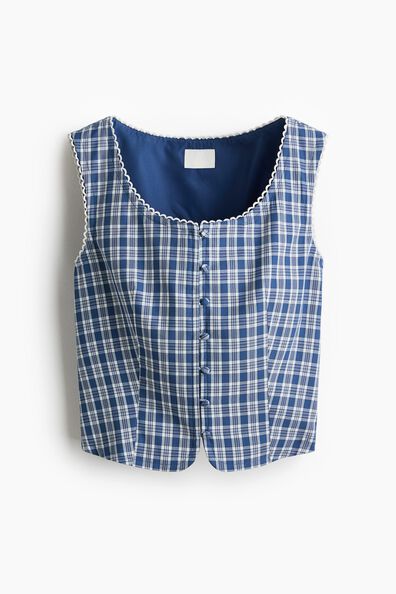 Picot-trimmed waistcoat