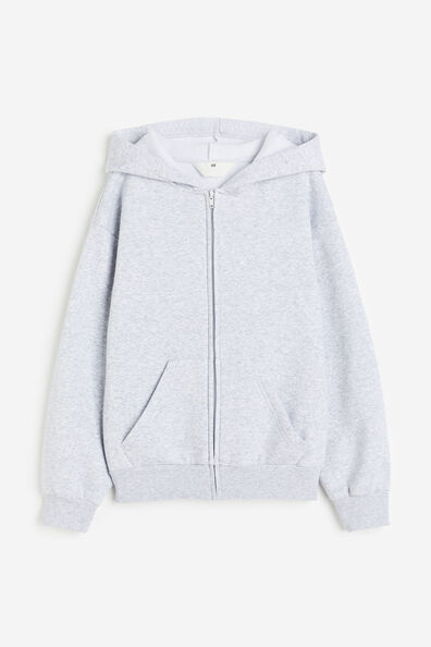 Oversized zip-through hoodie