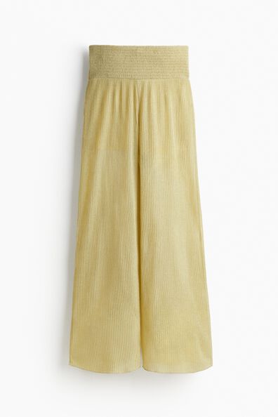 Glittery smocked-waist trousers