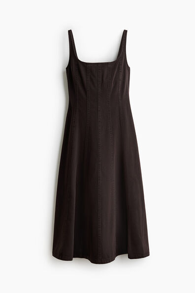 Denim midi dress