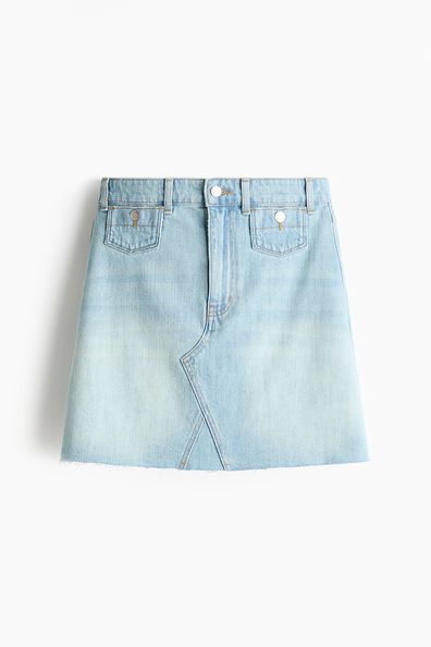 A-line denim skirt