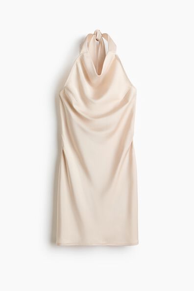 Satin halterneck dress