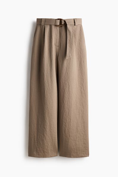 Wide belted trousers