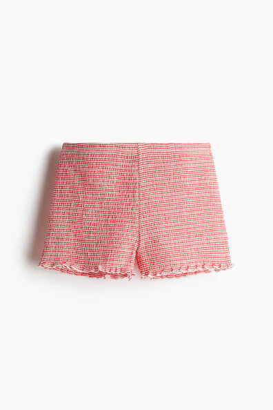 Smocked mini shorts
