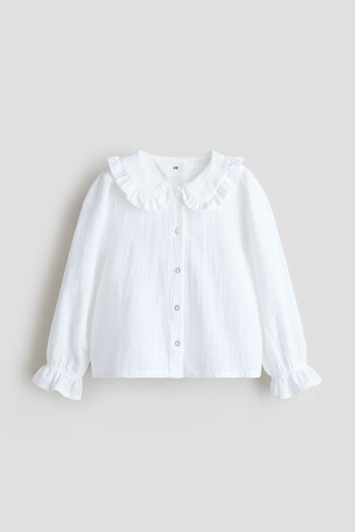 Collared muslin blouse
