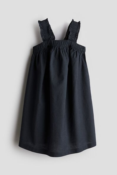 Linen-blend dress