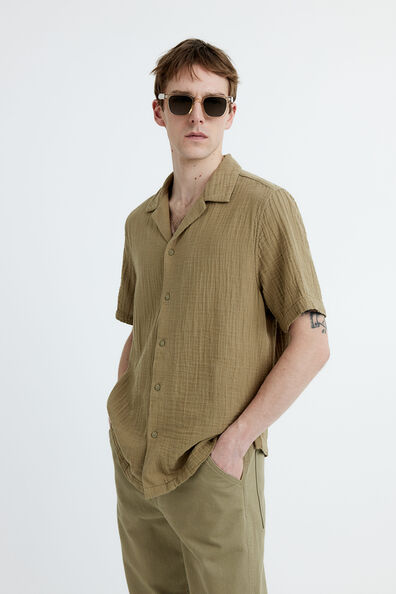 Regular Fit Muslin resort shirt