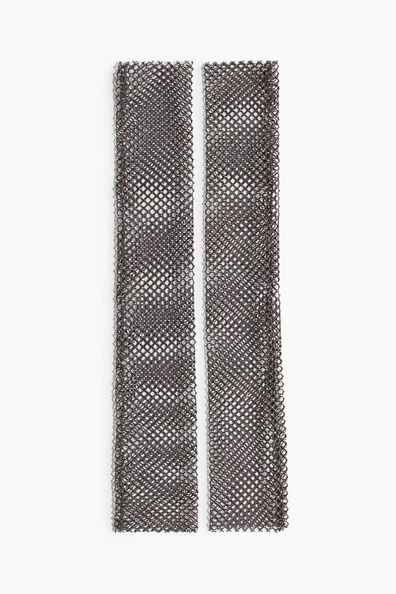 Fishnet fingerless gloves