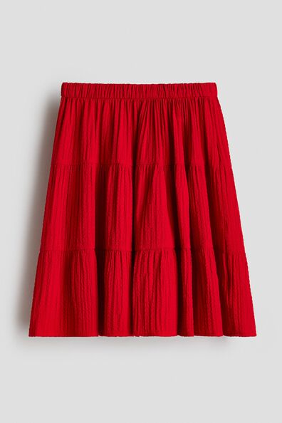 Tiered seersucker skirt