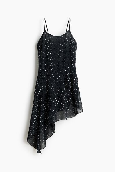 Asymmetric chiffon dress