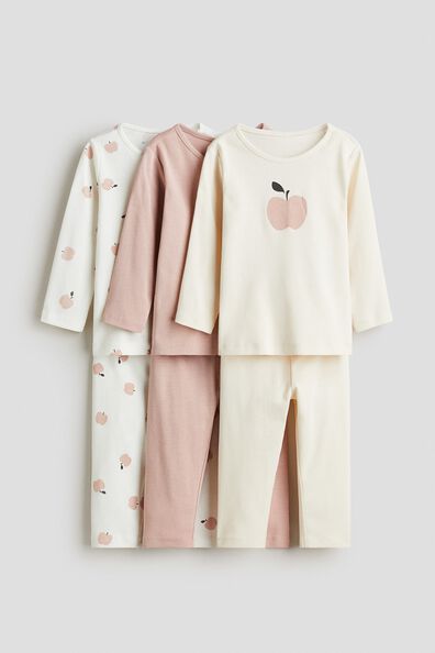 3-pack cotton pyjamas