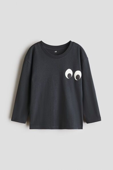 Printed long-sleeved T-shirt